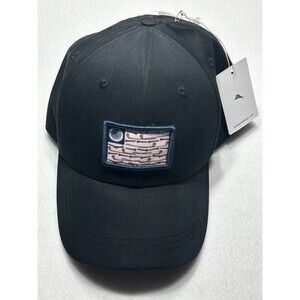 NWT Tommy Bahama Hat Men’s Black Golf Flag Patriotic Snapback Baseball Cap USA